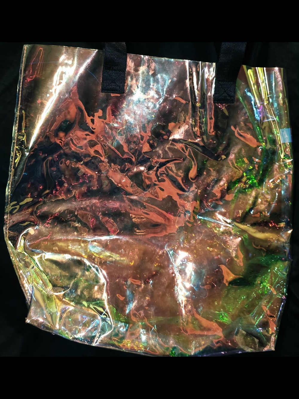 Holographic Iridescent Clear Tote - Picture 2 of 2